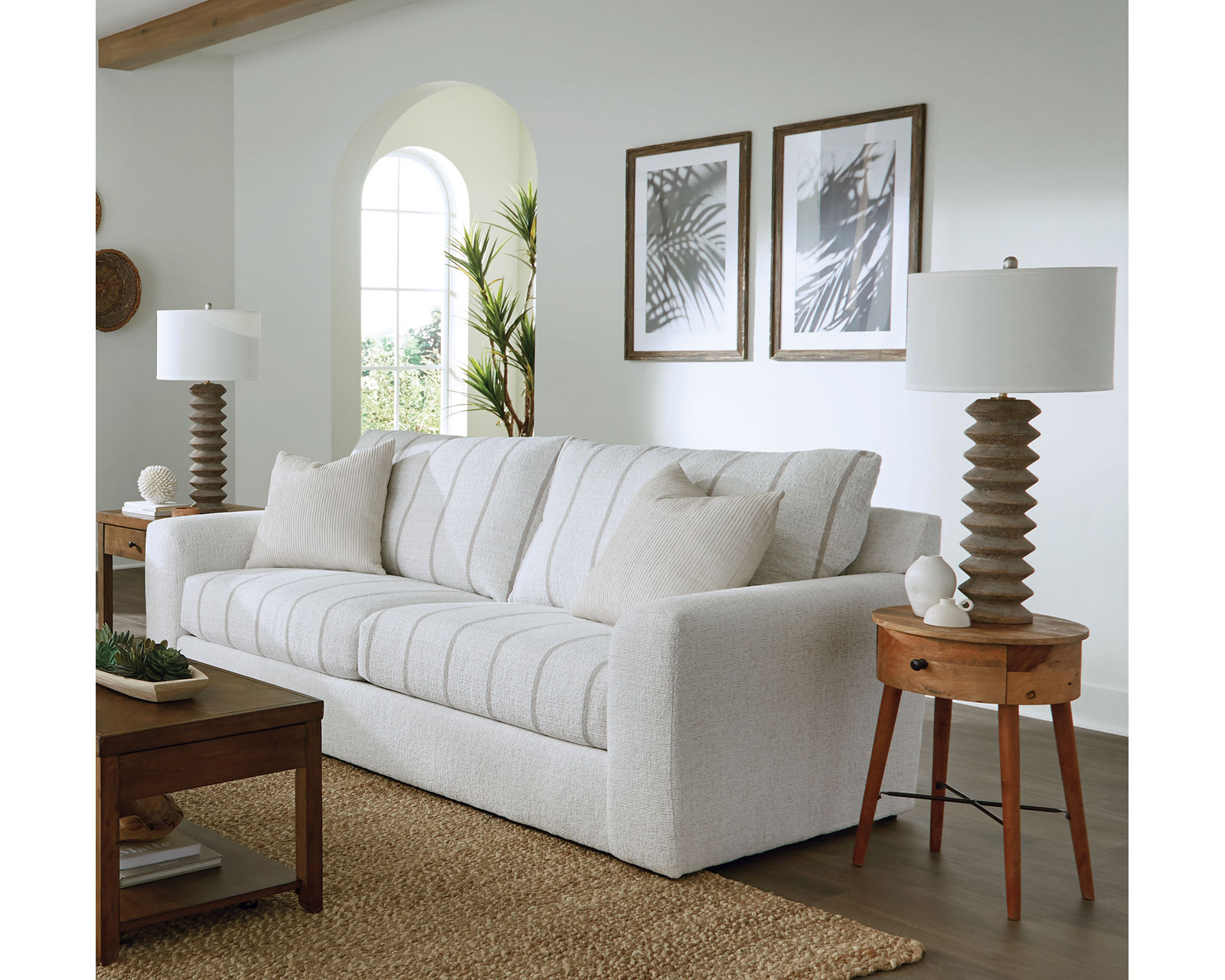 Lindsey 89" Stationary Sofa (2 colors) includes pillows - Image 7