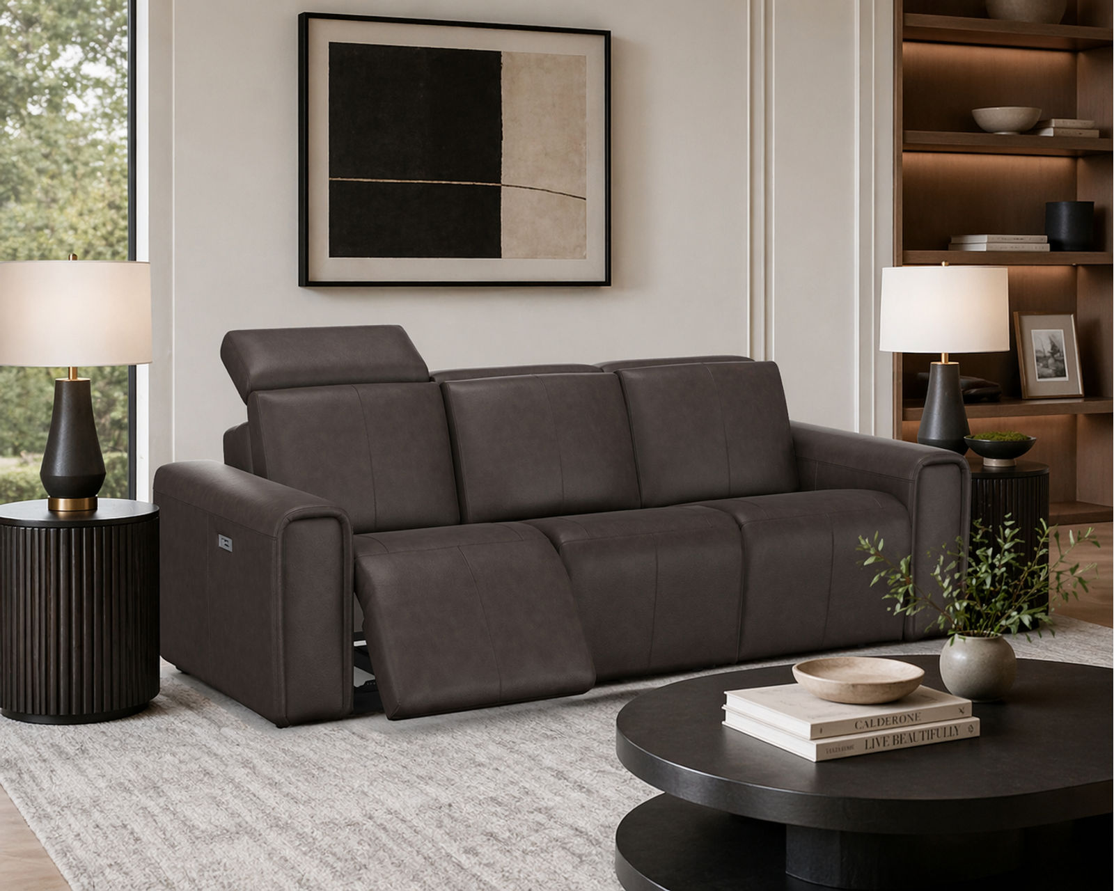Nya Dual Power Reclining Sofa — Available in Standard & Wide Cushions, 140+ Leather Options, and 84", 87", or 116" Widths - Image 3
