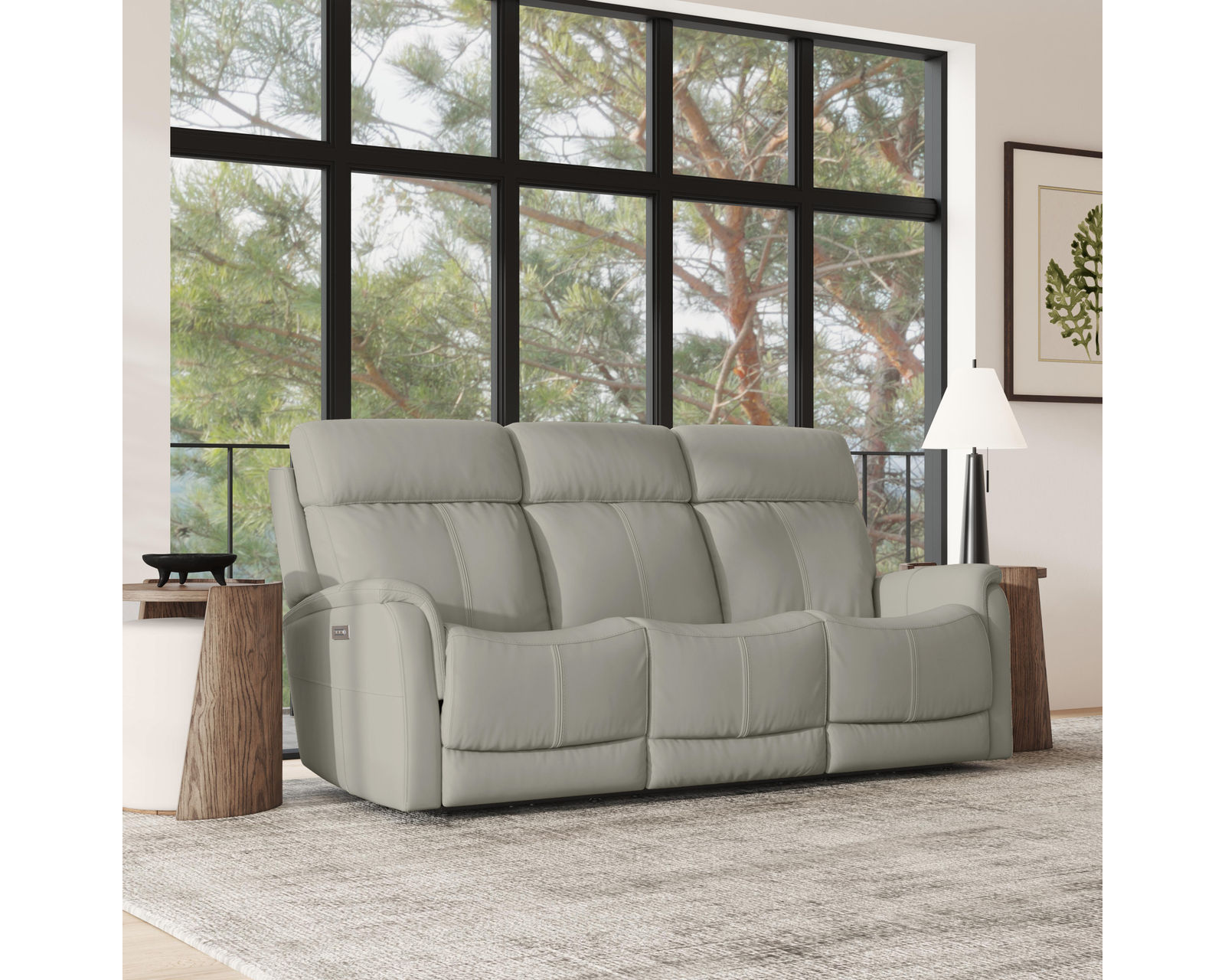 View 1524 Triple Power Reclining Console Loveseat (050-01) +3 colors - In stock - Image 7