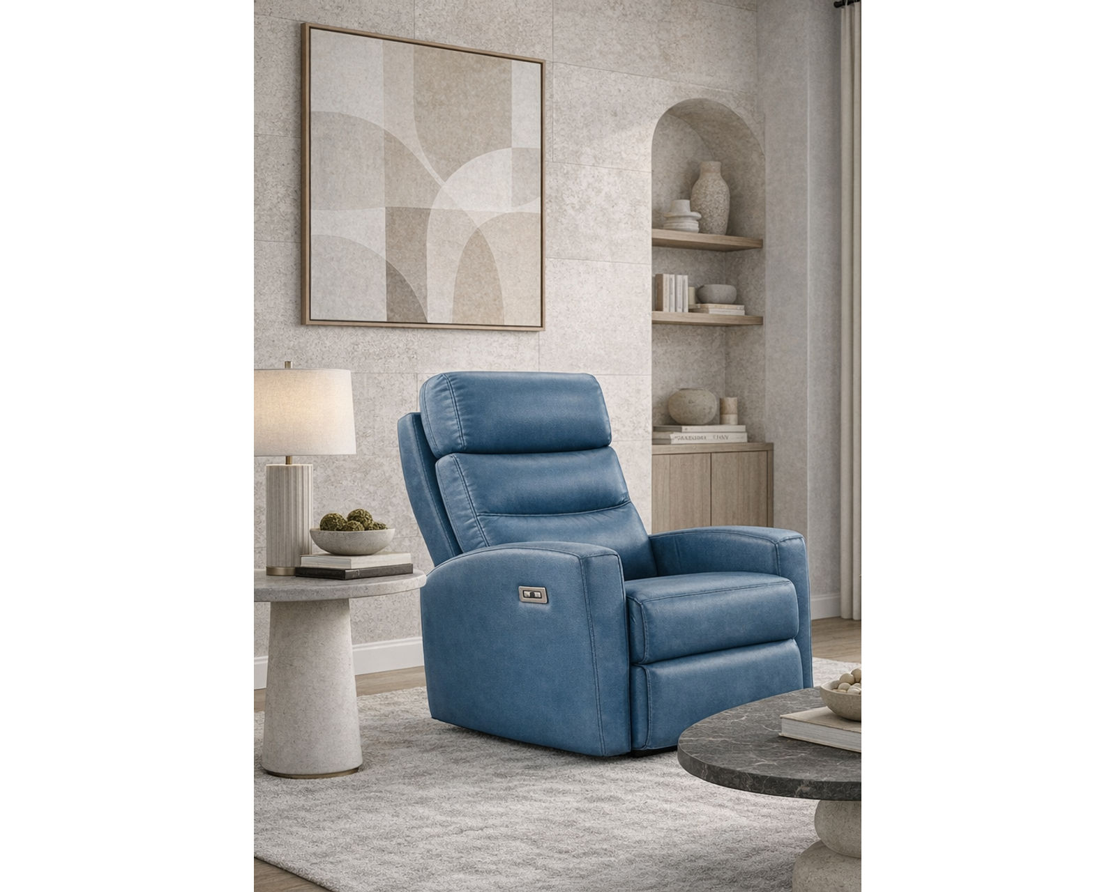 Brenna 92" Power Headrest Power Reclining Sofa (+140 leathers) - Image 4