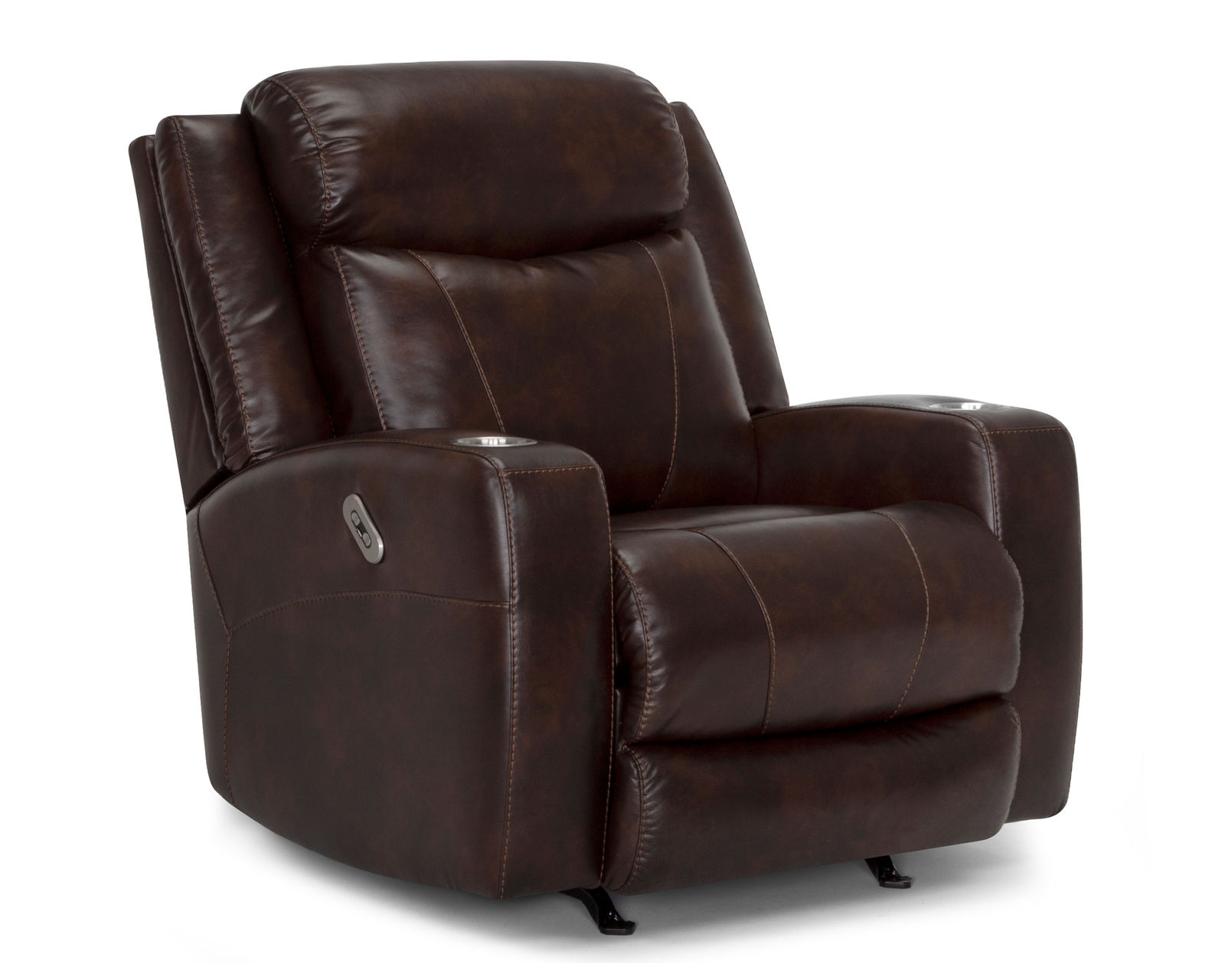 Carver 91" Power Headrest Power Reclining Sofa with Cupholders & USB Fold Down Table (Leather Like Fabric) - Image 6