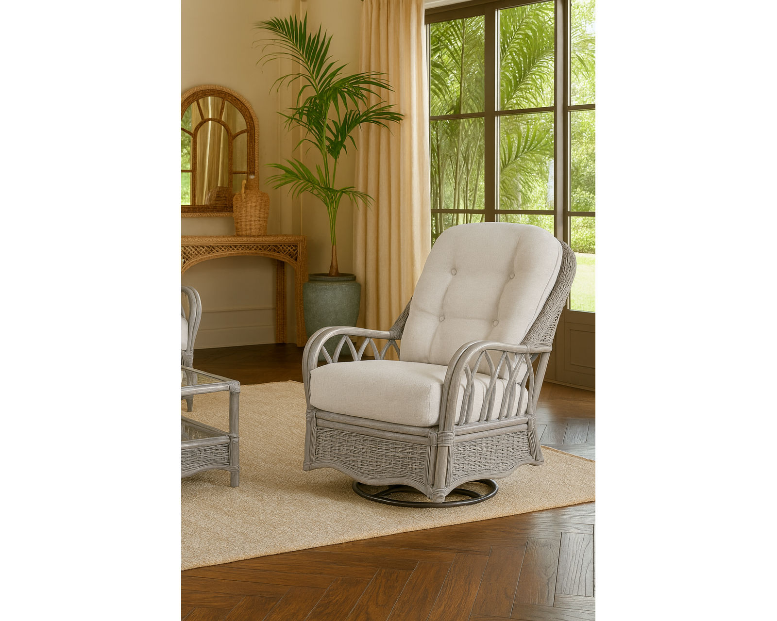 Everglade 76" Rattan Sofa White (+28 finishes - 69 fabrics) - Image 13