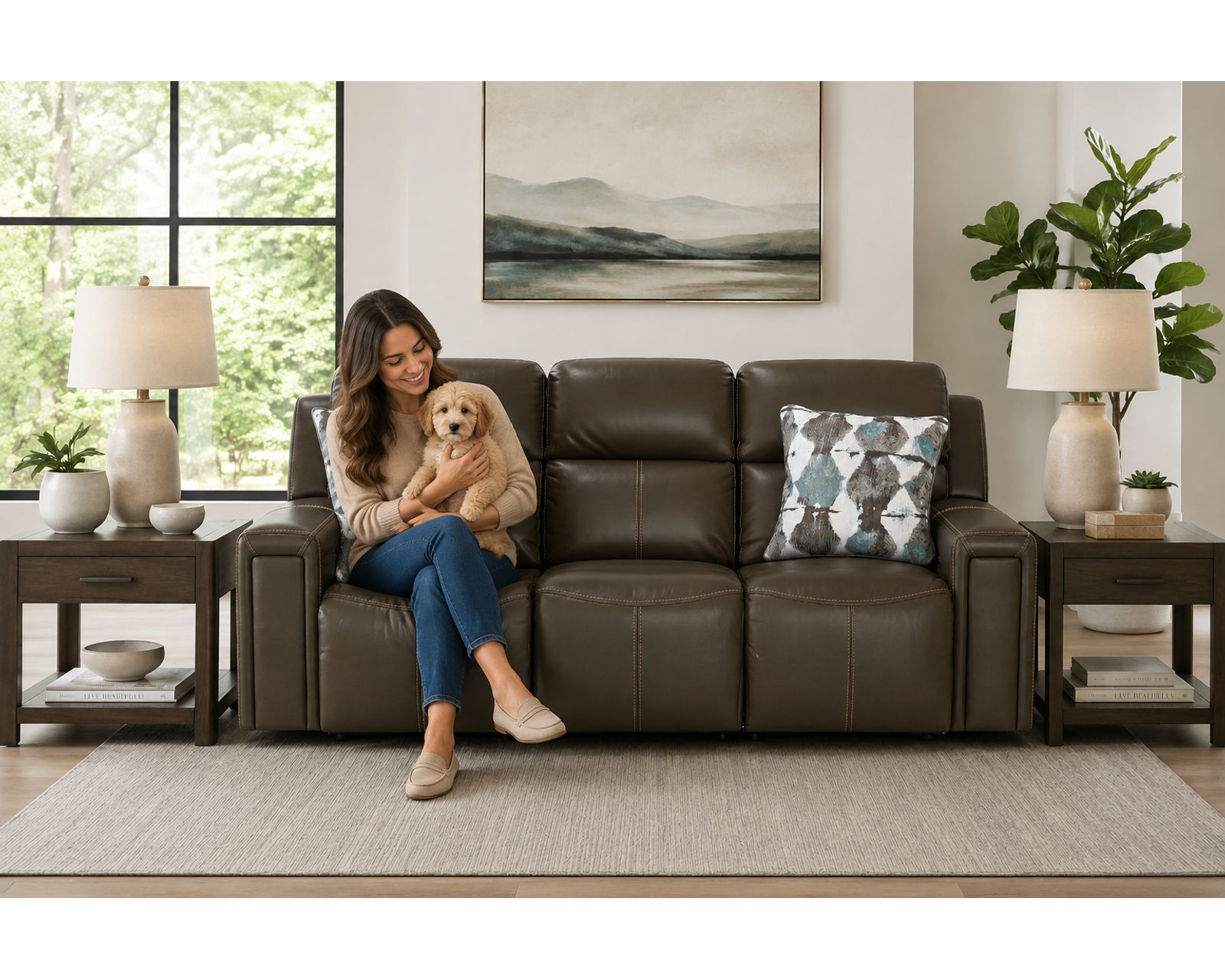 Arezzo 87" Zero Gravity Power Headrest Power Reclining Leather Sofa (Two colors) - Image 2