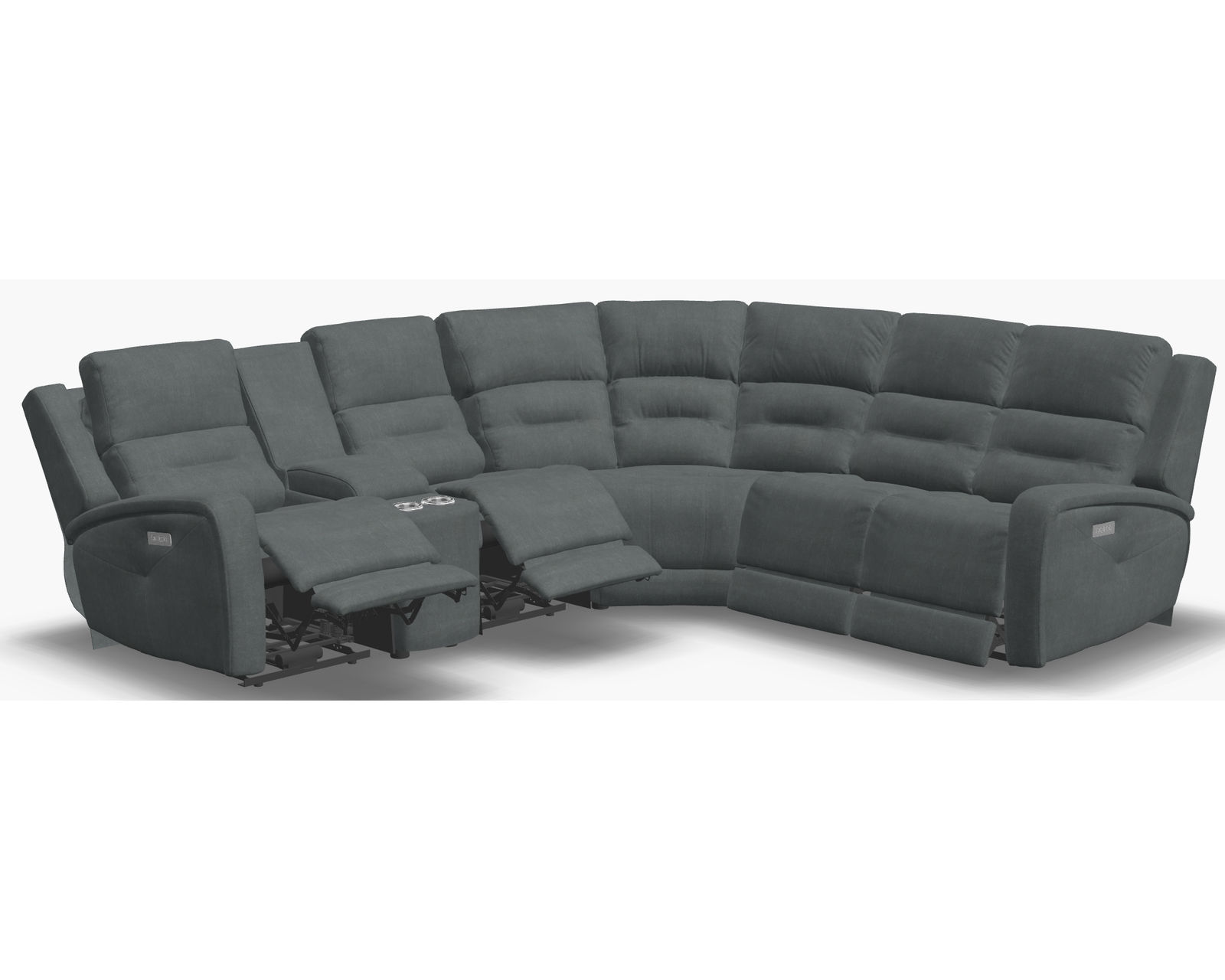 Washington 41067 Power Headrest Power Reclining Sectional (Made to order)