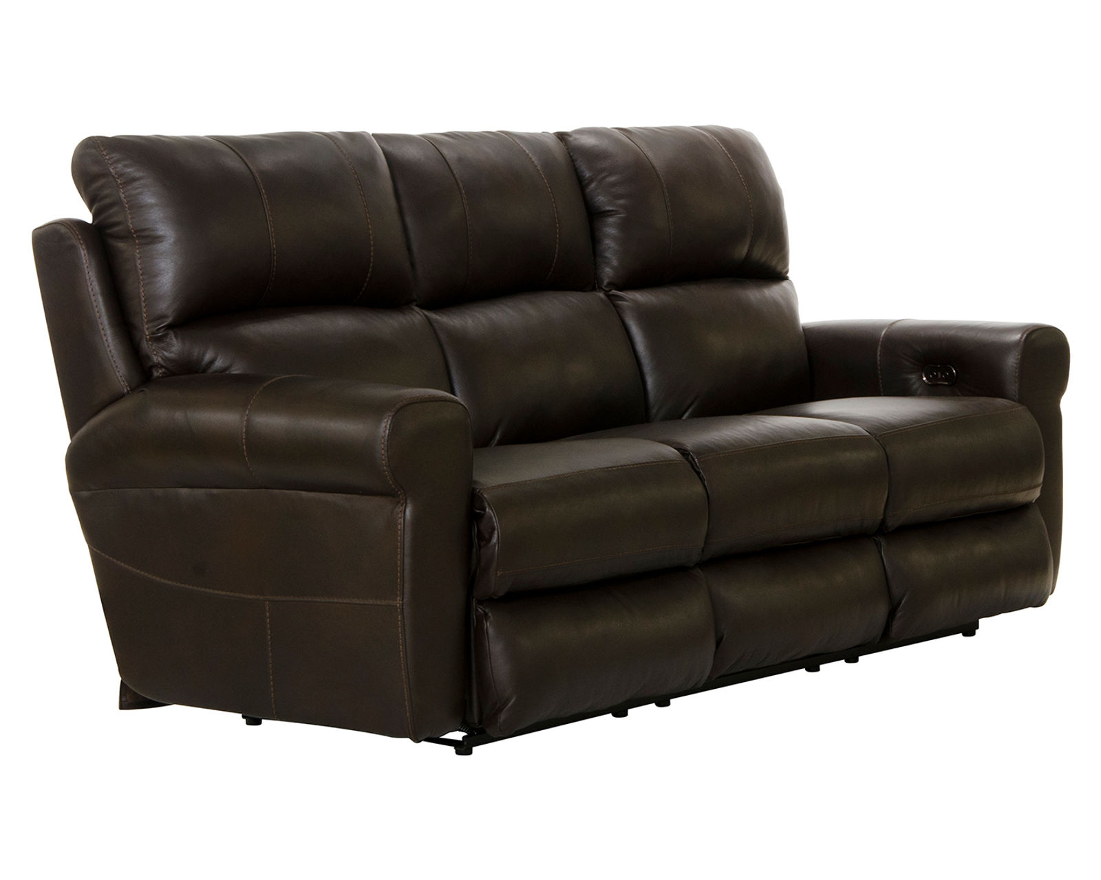 Torretta Leather Power Lay Flat Reclining Sofa in Putty (87") - Image 2