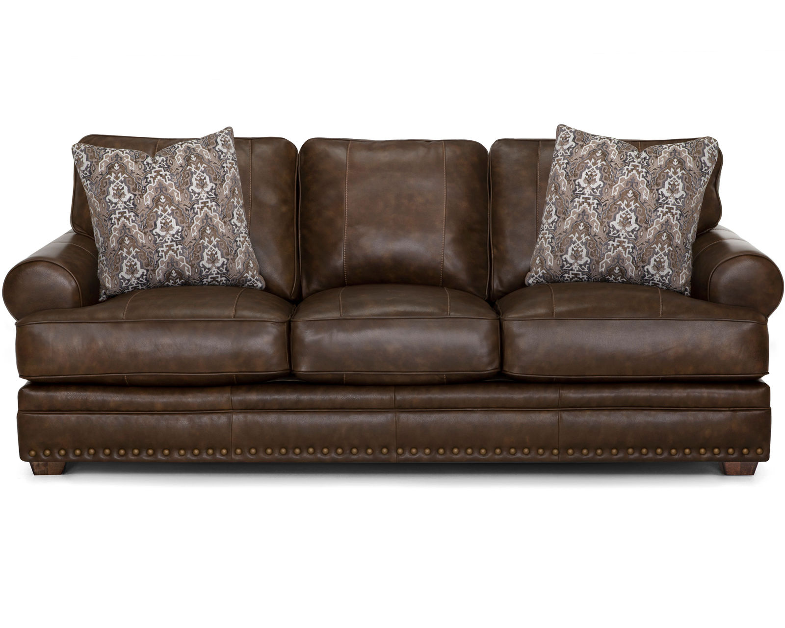 Tula Leather Sofa (93") Includes pillows