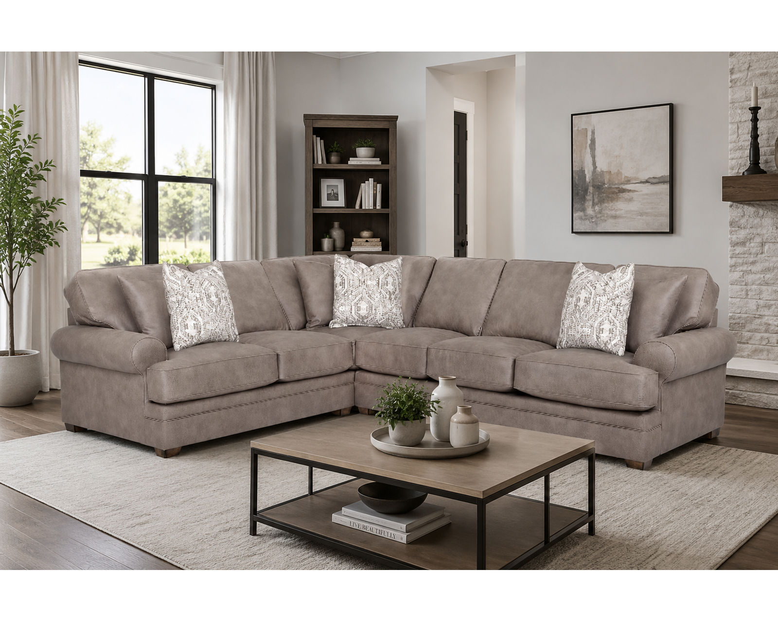 Brighton Two Piece Sectional (Includes Pillows) - Image 5
