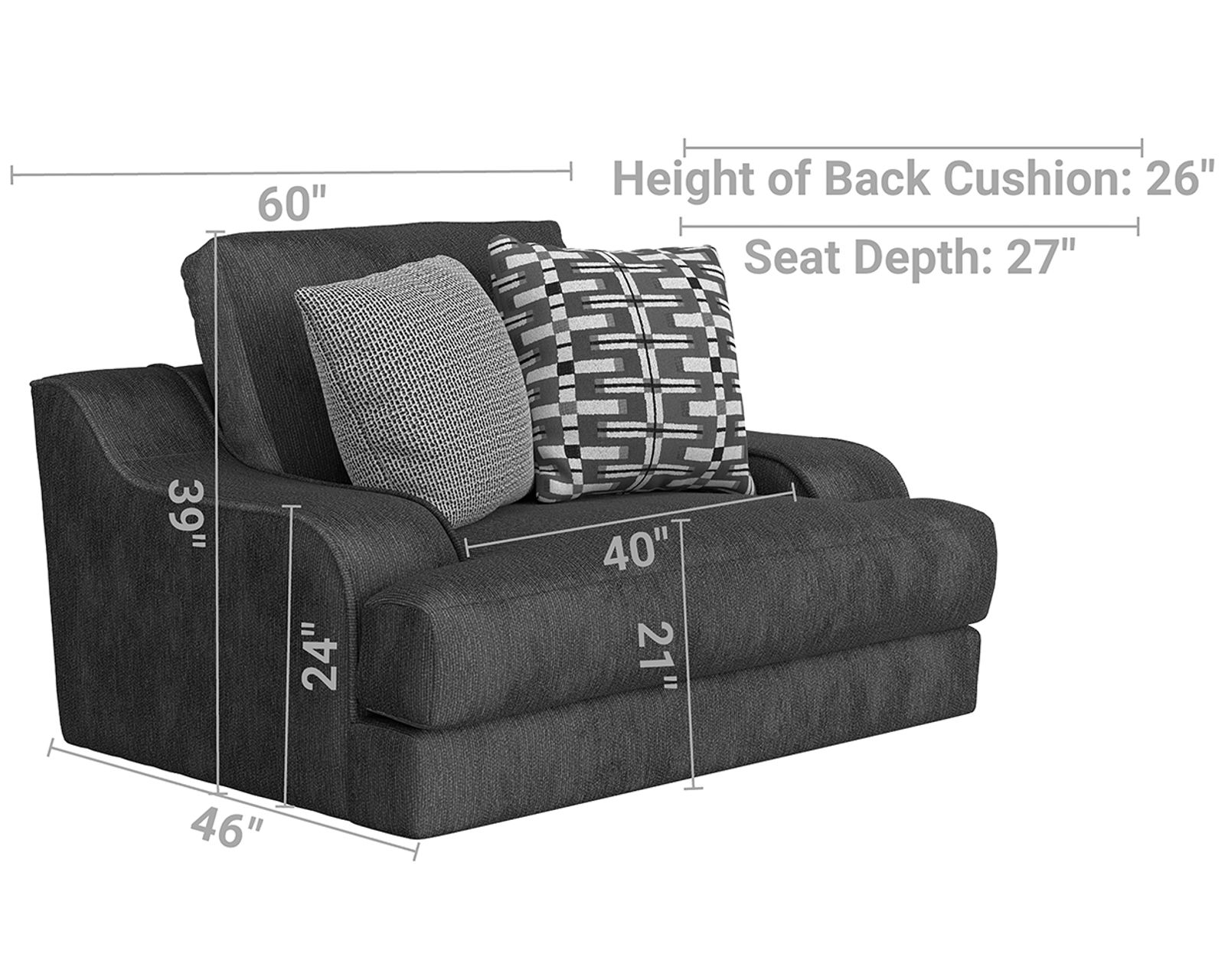Olympus 98" Oversized Sofa (2 colors) includes pillows - Image 28
