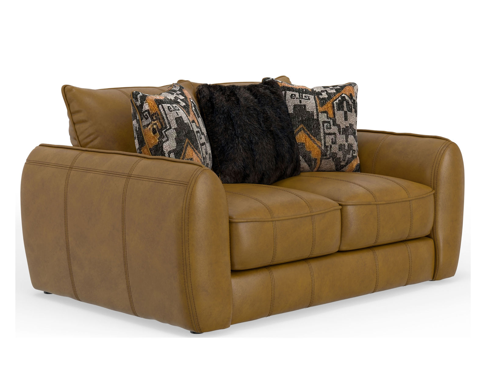 Corvara 91" Top Grain Leather Sofa (includes fabric pillows) - Image 12