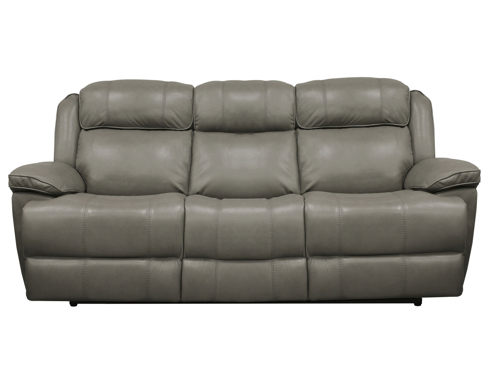 Eclipse Leather Power Headrest Power Reclining Sofa in Florence Heron - Image 3