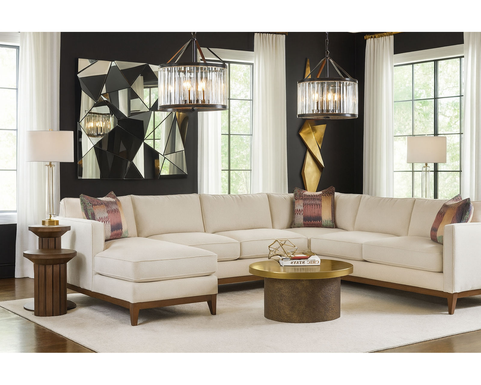 Nolan Four Piece Chaise Sectional (+69 fabrics) - Image 2