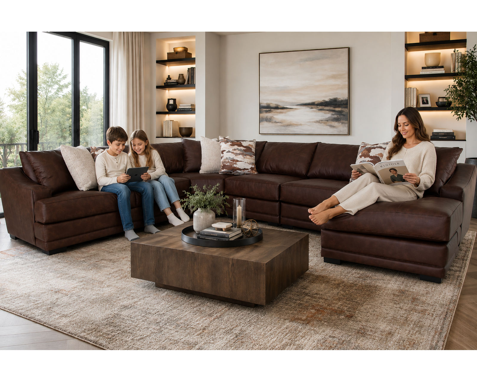 Highlands 893 Modular Sectional (Big Comfort. Flexible Design. The Rich Look of Leather) - Image 17