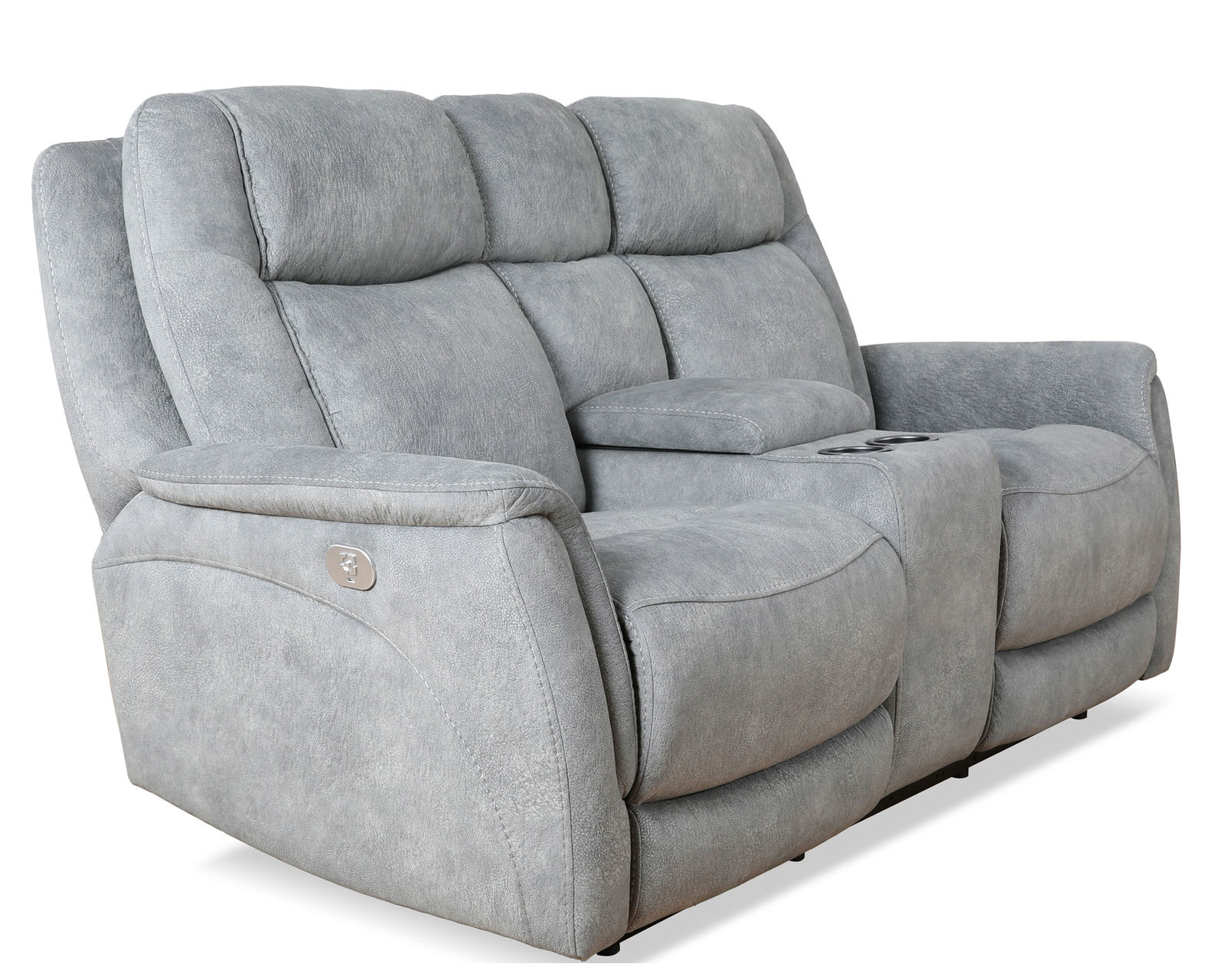 Linus 83" Zero Gravity Power Headrest Power Reclining Sofa (Grey) - Image 7