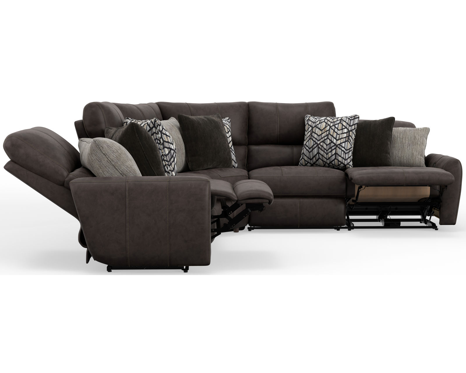 Royster Deep Seat Three Piece Power Reclining Sectional - 400 lb. per recliner - Image 7