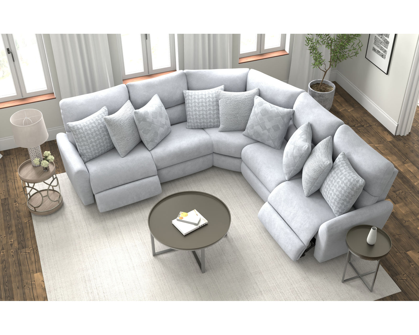Majesty 336 Deep Seat Power Reclining Sectional - Heavy Weight - 400 lb. per recliner (+2 colors) - Image 10
