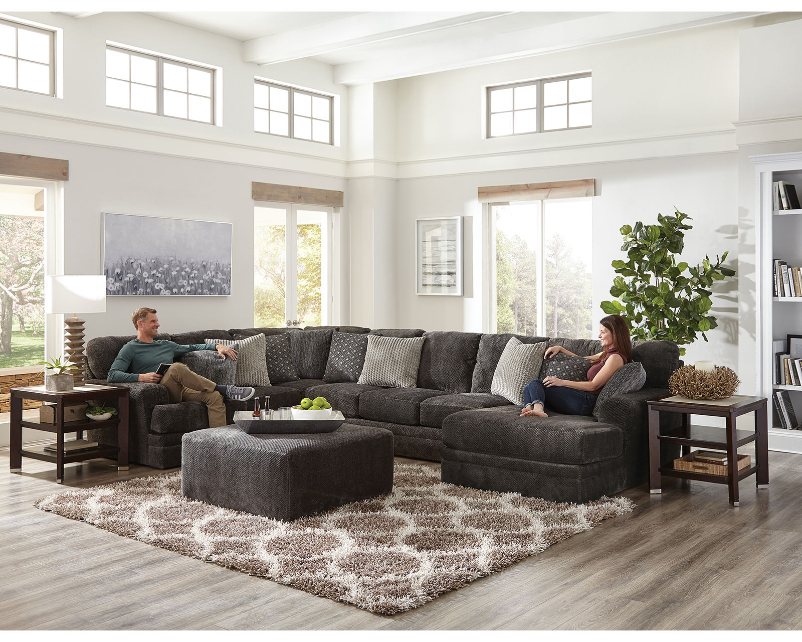 Mammoth Sectional in Smoke (15 Pieces Available) - Image 4