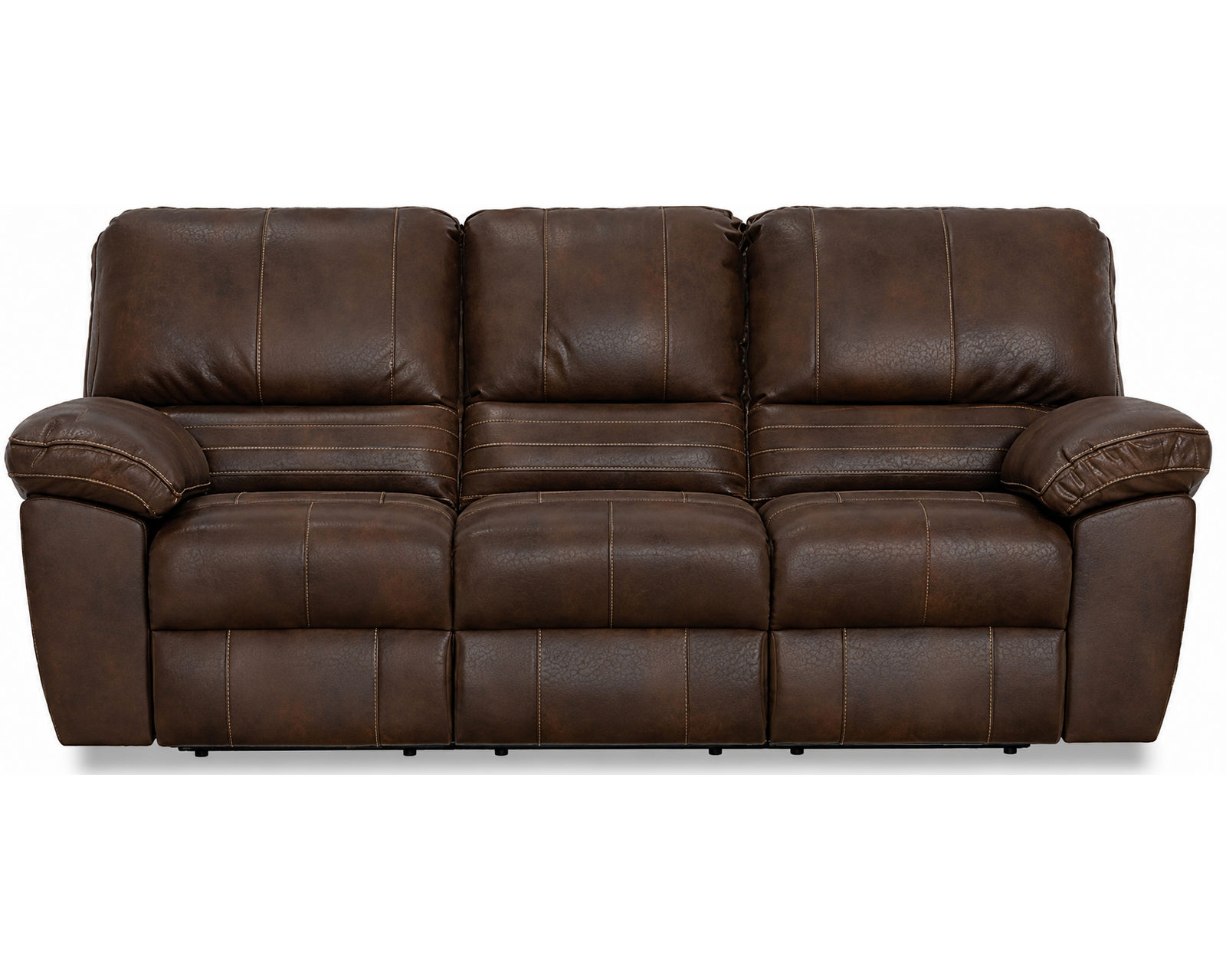 Stetson 91" Lay Flat Reclining Sofa (2 colors) leather like fabric