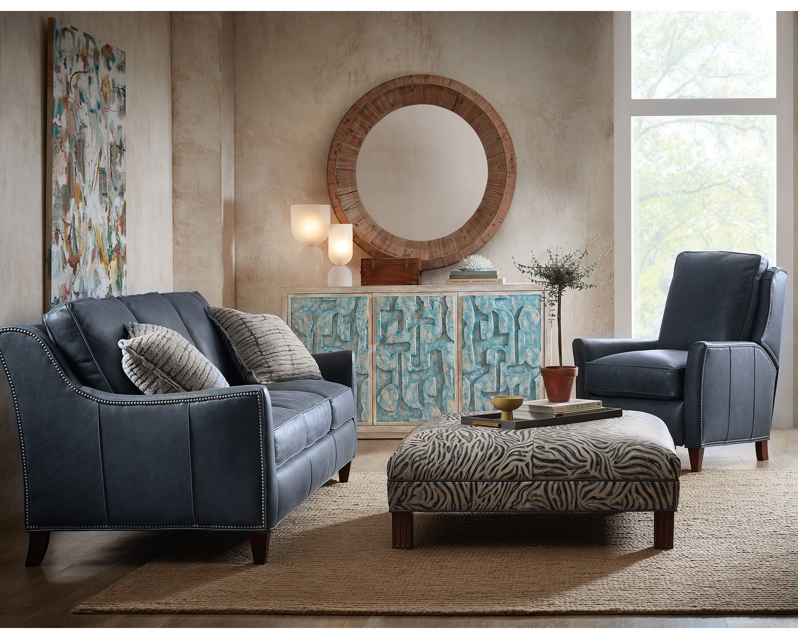 Bradington Young Tatum 626 Sofa (12 leathers) 8-Way Hand Tied - Image 11