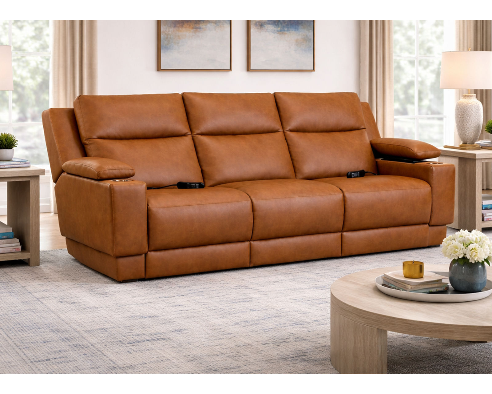 Bellaire 377 Triple Power Zero Gravity Reclining Sofa with Center Drop-Down Table (+100 fabrics and leathers) - Image 8