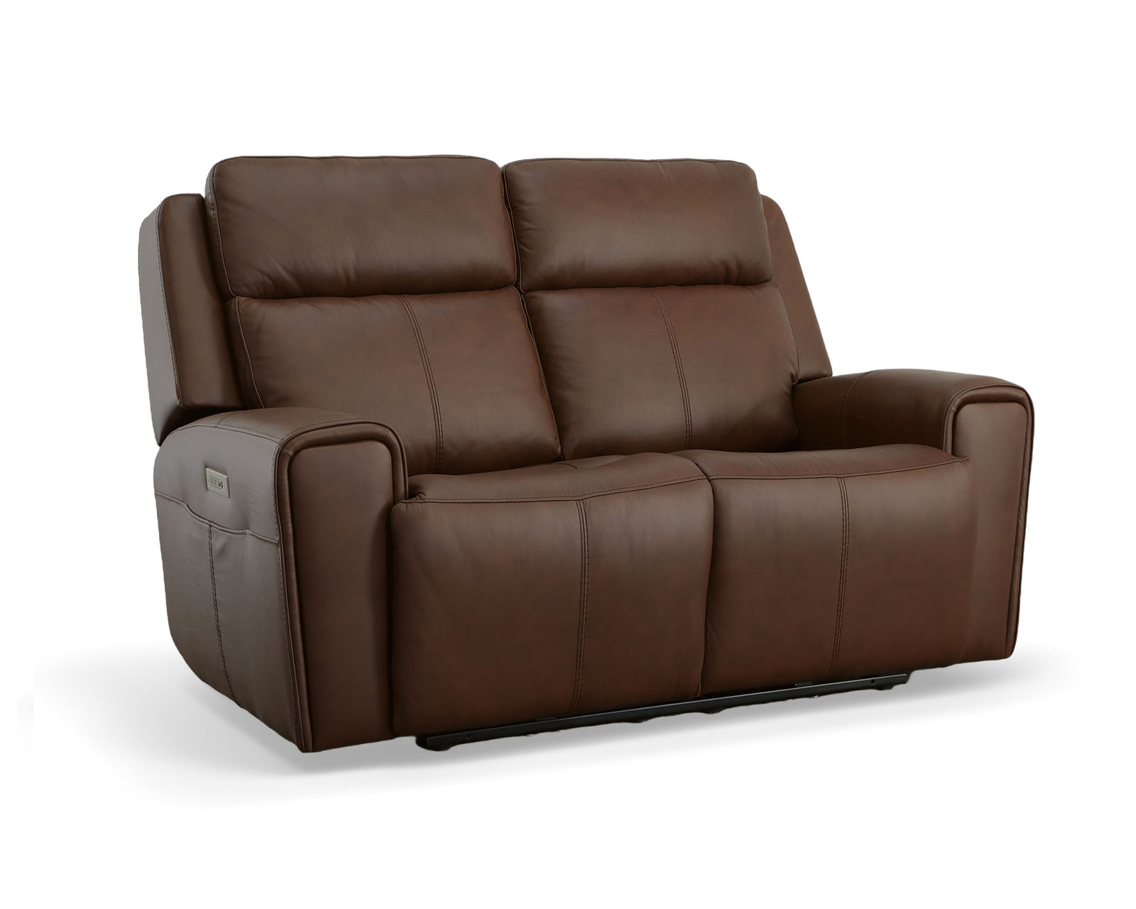Barnett Power Reclining Loveseat with Console and Power Headrests and Lumbar (Chocolate leather) - Image 22