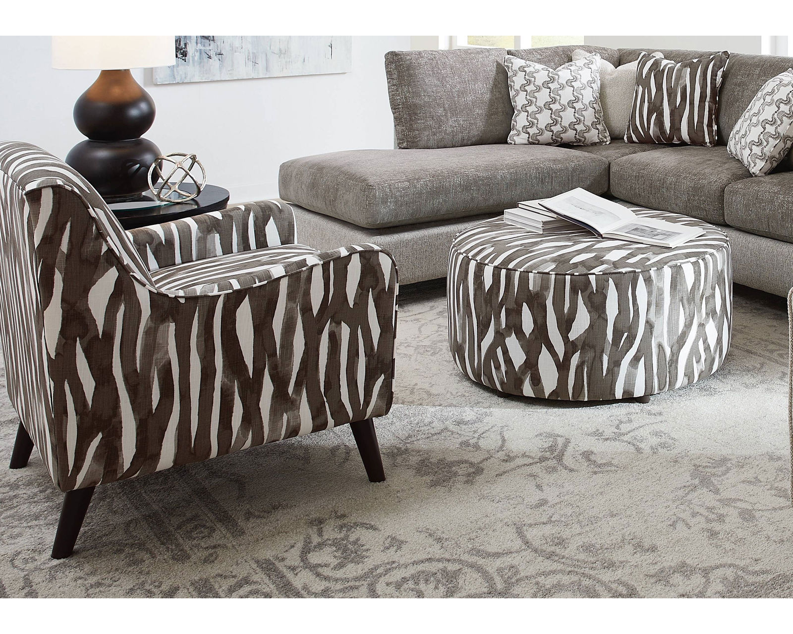 Satisfaction Artesia Ash Two Piece Chaise Sectional 5005 (performance fabric) - Image 7