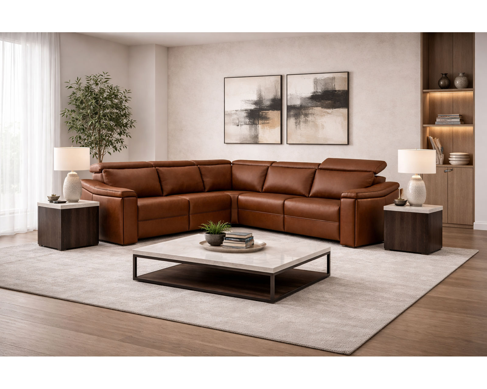 Bennett F007 Power Headrest Power Reclining Sectional (standard and wide seat widths) +140 leathers - Image 7