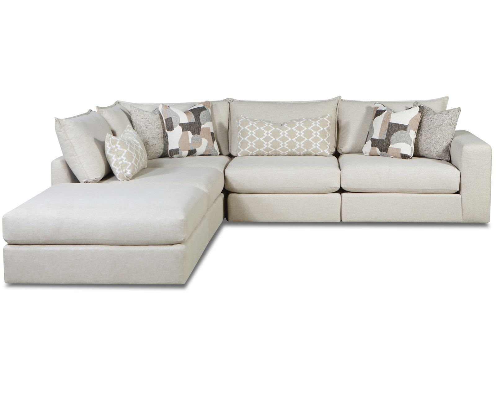 Gold Rush Antique Five Piece Sectional (includes pillows) 103" x 101.5" - Image 2