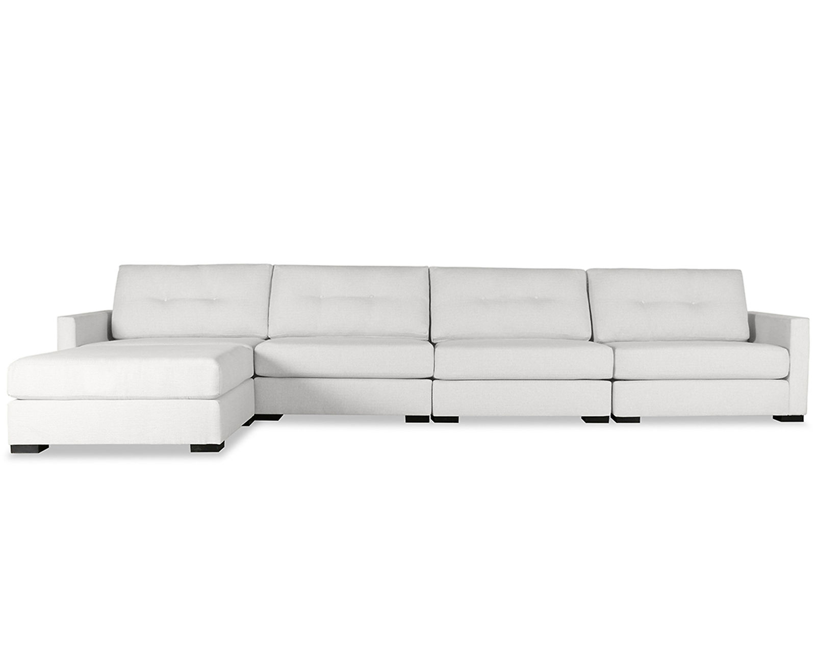 Chester Buttoned 5 Pieces Modular Sectional w/ Chaise Left or Right (3 Colors Available) - Image 2