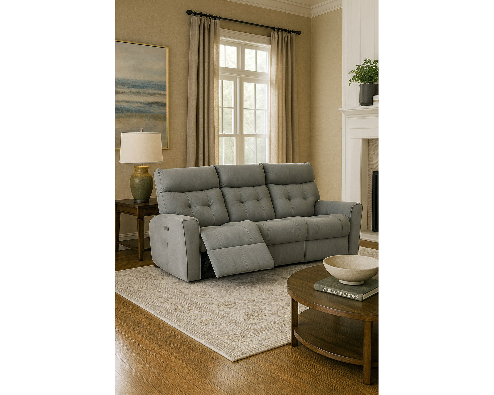 Acacia 41080 Power Headrest Power Reclining 85" Sofa (Available in fabric & leather) - Image 5