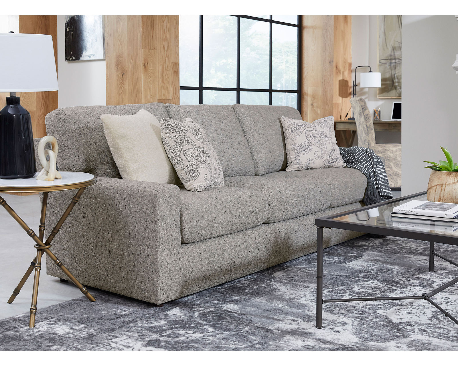 Dovely Stationary Sofa (+139 fabrics) 95" - Image 6