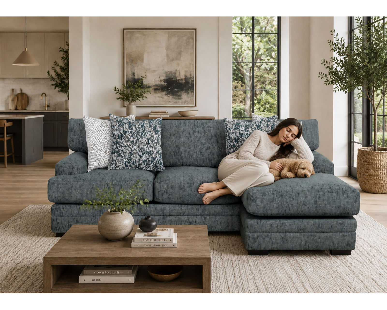 Emerald 99" Reversible Chaise Sofa (Bold Color. Flexible Comfort. One Sofa Designed Around You) - Image 3