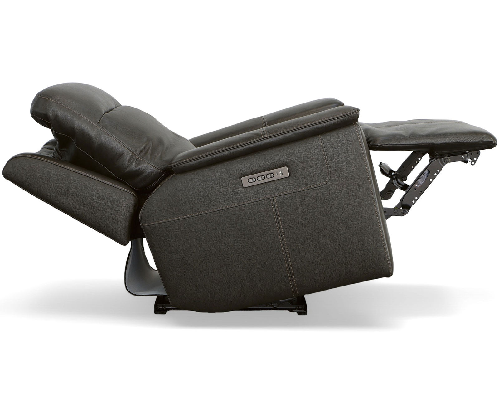 Odell Power Reclining Loveseat with Console, Power Headrests & Lumbar(Dark gray leather) in stock - Image 23