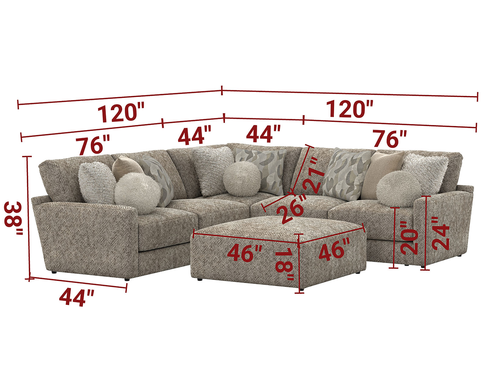 Turner 3145 Modular Sectional (includes pillows) - Image 20