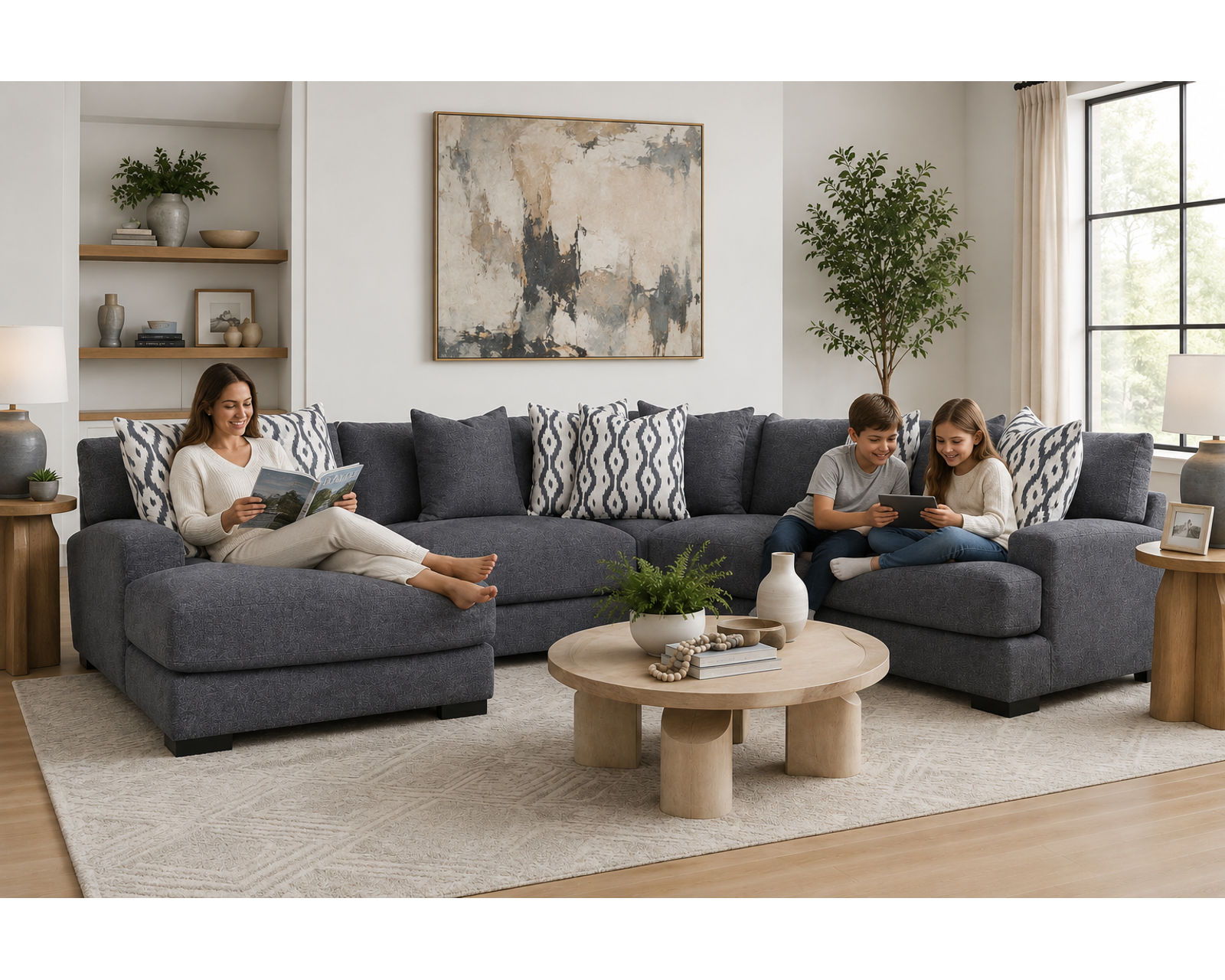 Journey 808 Stationary Sectional (Includes Pillows) - Image 3