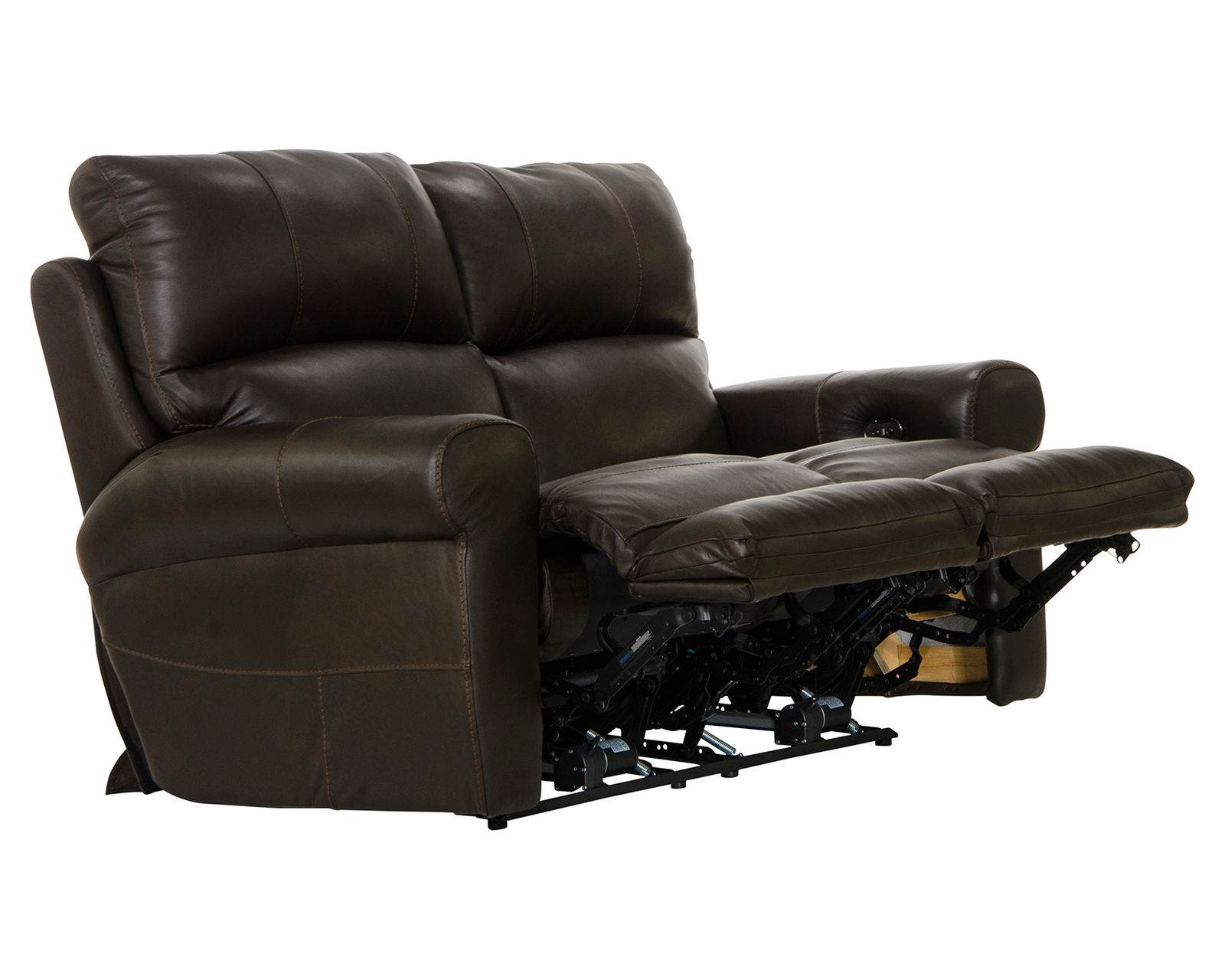 Torretta Leather Power Lay Flat Reclining Sofa in Putty (87") - Image 14