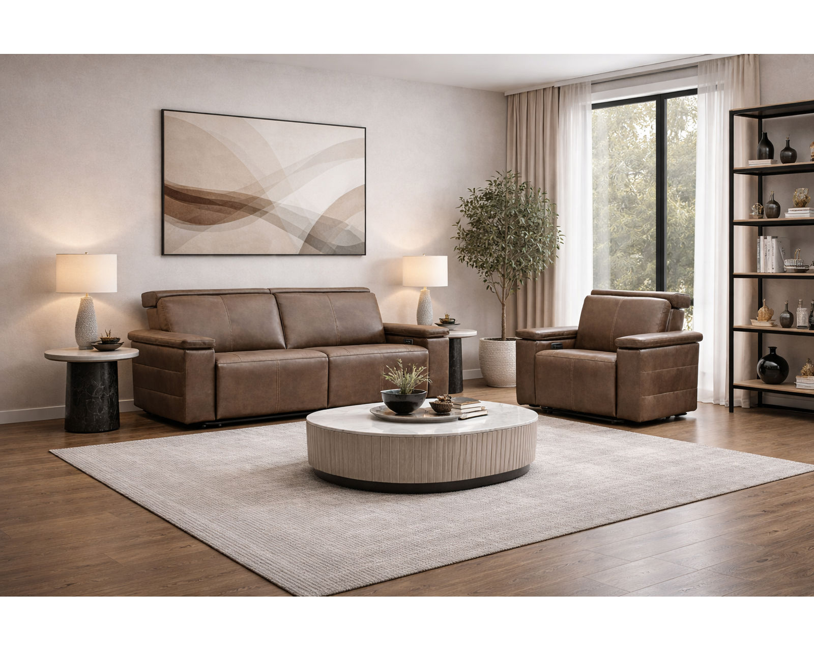 Nala Dual Power Reclining Sofa — Available in Standard & Wide Cushions, 140+ Leather Options, and 85", 88", or 117" Widths - Image 5