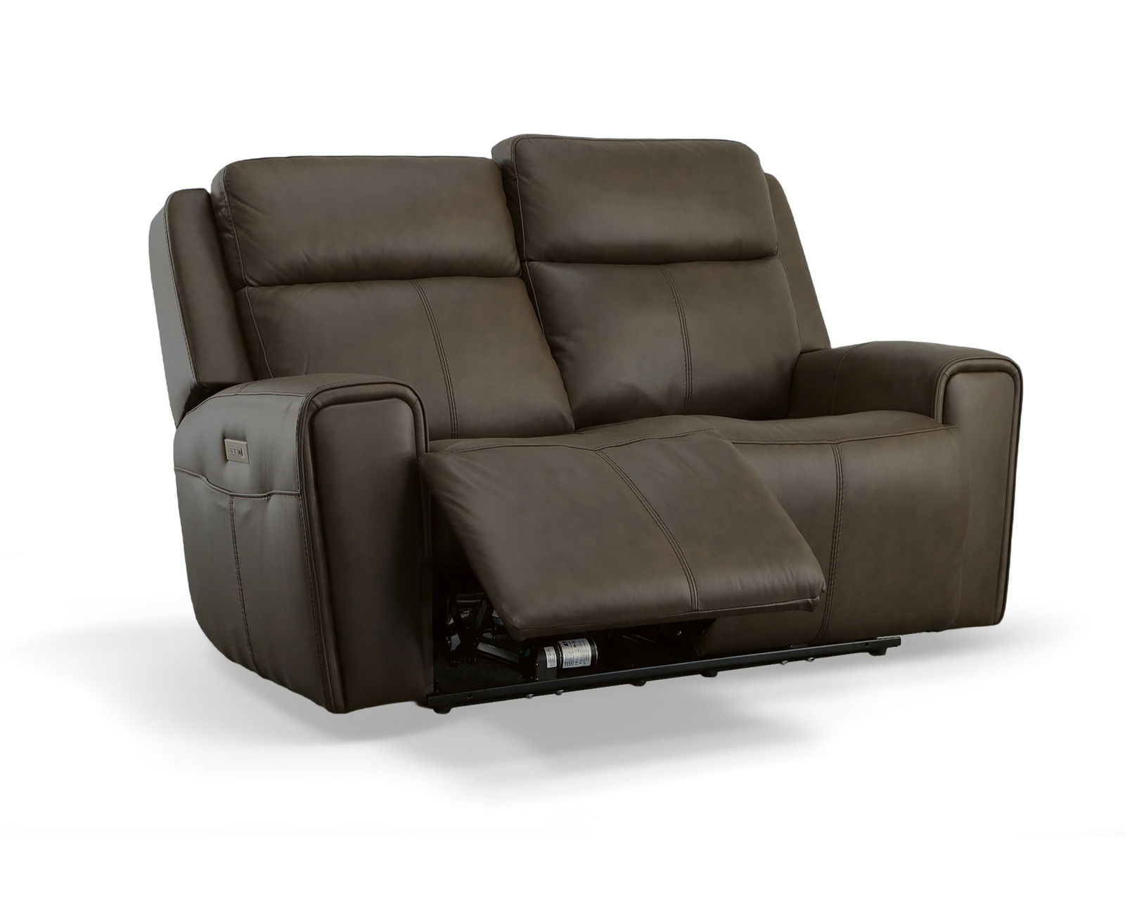 Barnett Power Reclining Loveseat with Console and Power Headrests and Lumbar (Dark Brown leather) - Image 21