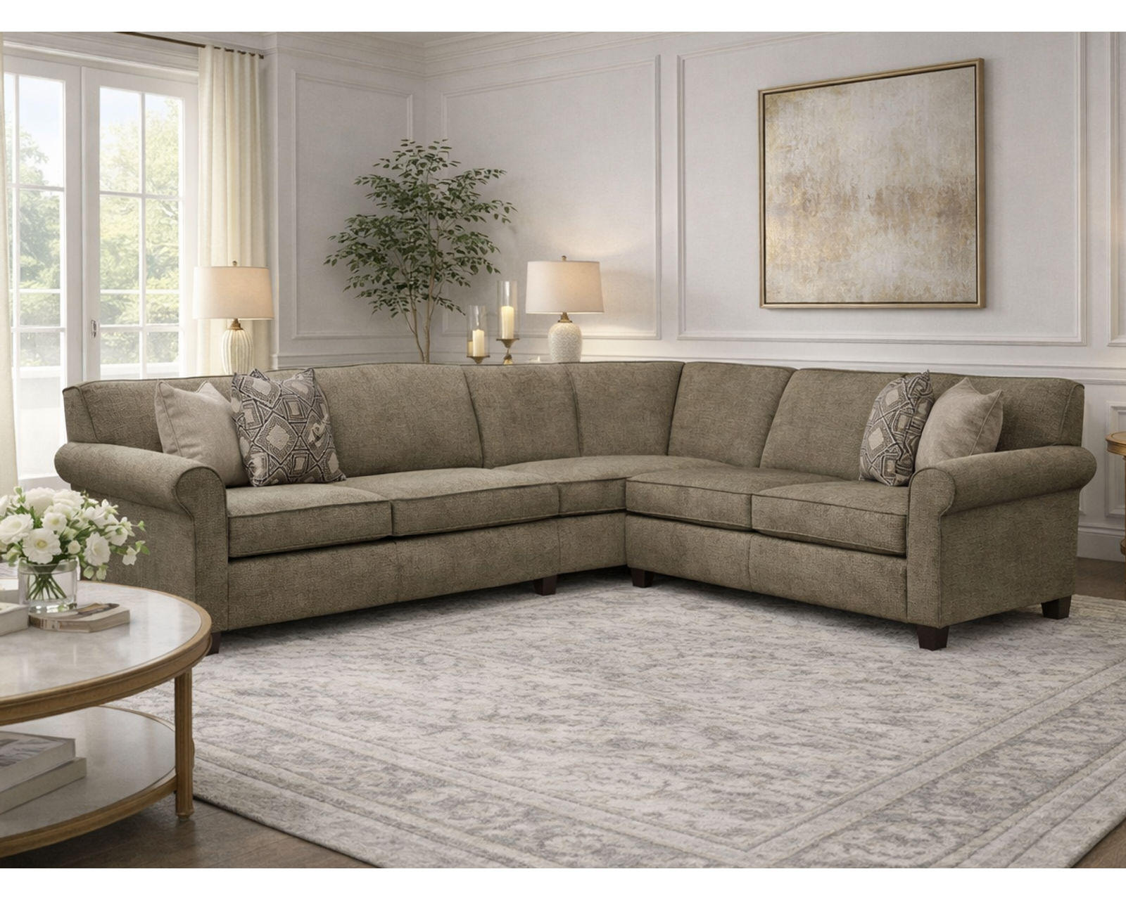 Angie Stationary Sectional (+100 Standard and Performance Fabrics) - Image 7