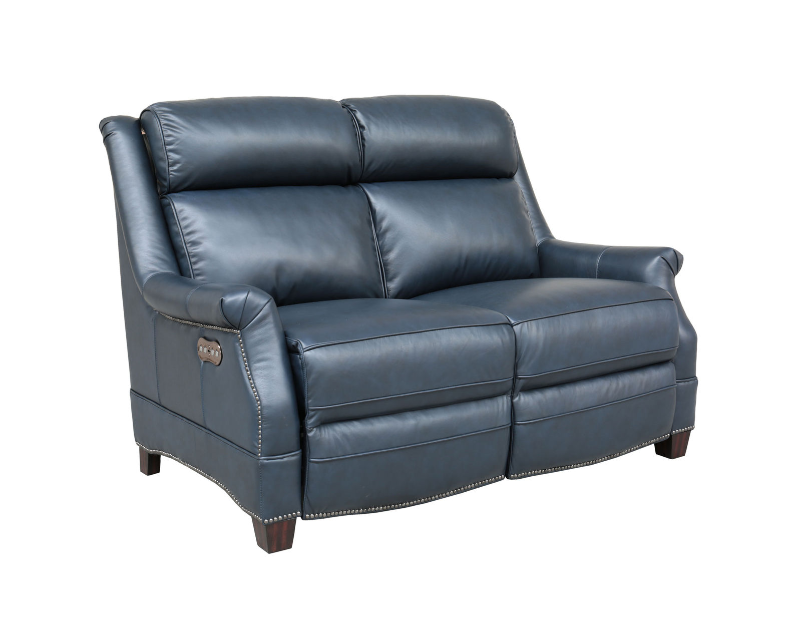 Warrendale Leather Power Headrest Power Reclining Sofa in Blue - Image 9