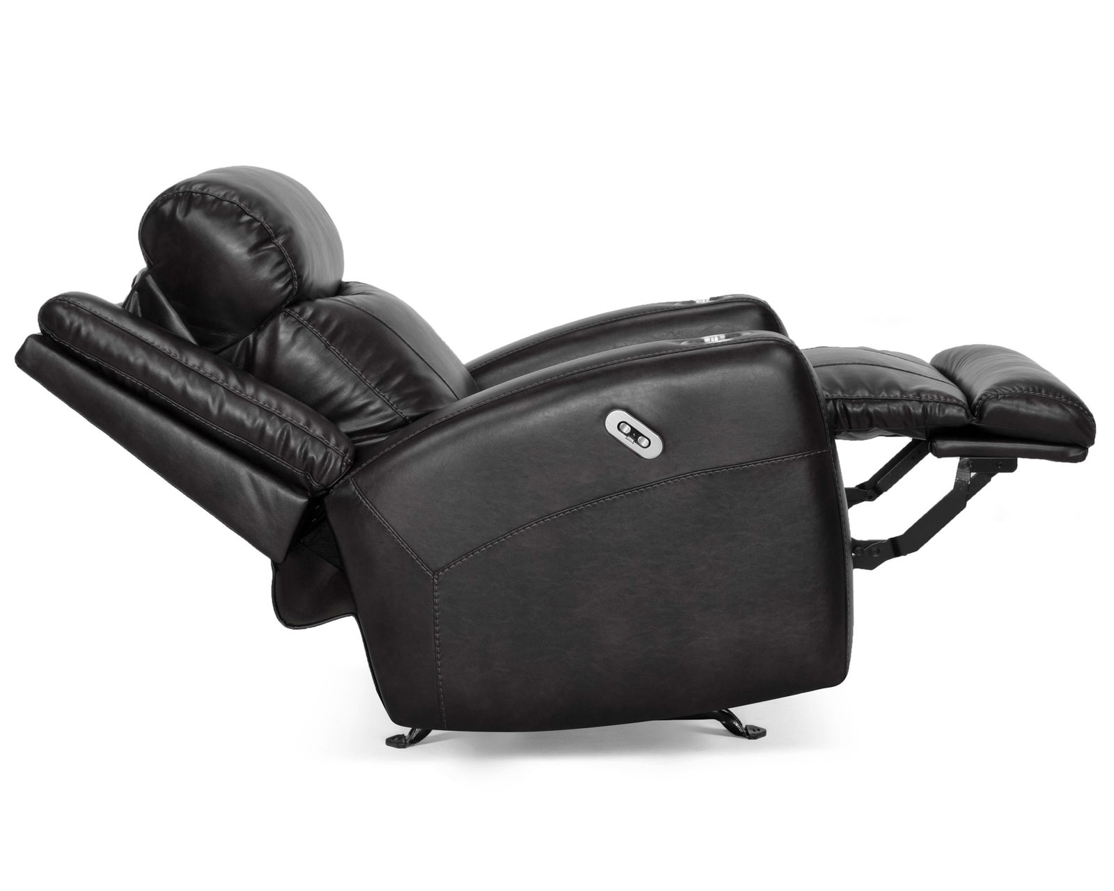 Carver 91" Power Headrest Power Reclining Sofa with Cupholders & USB Fold Down Table (Leather Like Fabric) - Image 16