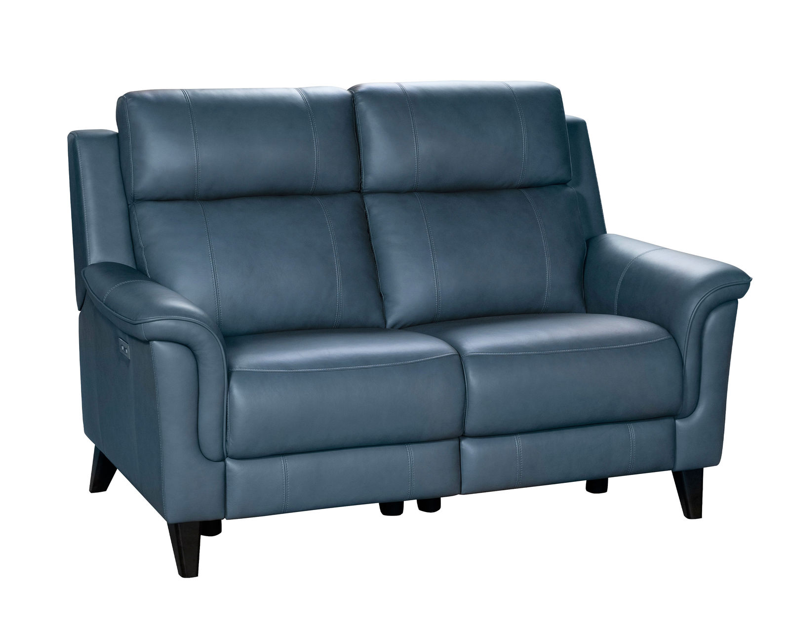 Kester Leather Power Headrest Power Reclining Sofa in Mason Bluegray - Image 8