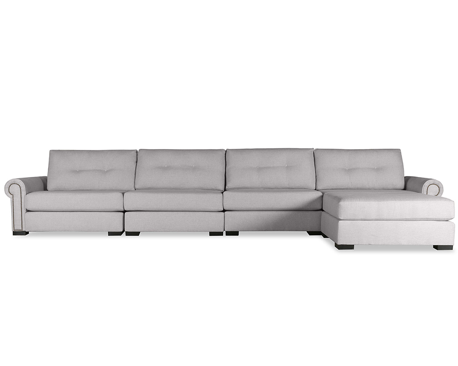 Sylviane Buttoned 5 Pieces Modular Sectional w/ Chaise Left or Right (3 Colors Available) - Image 6