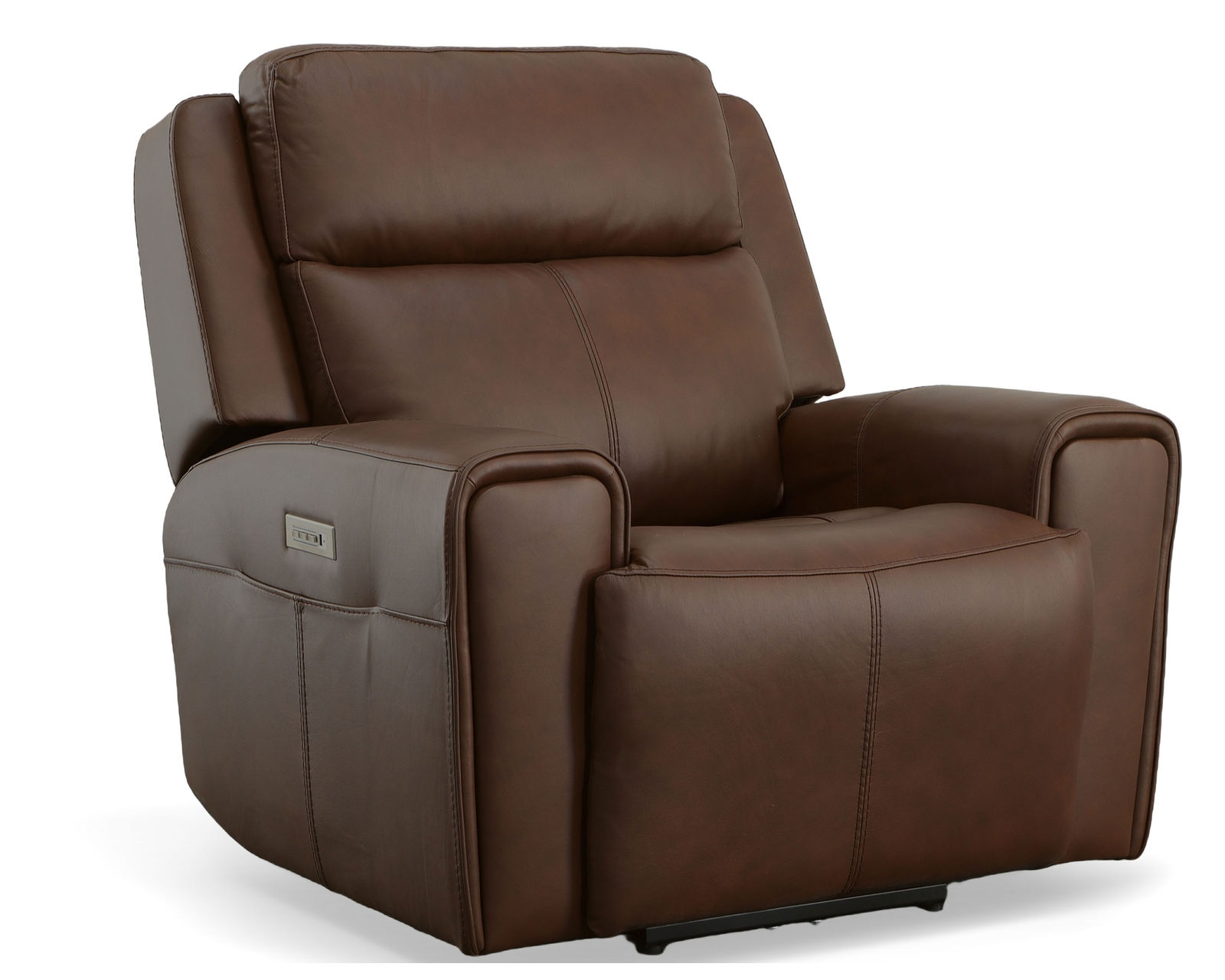 Barnett Power Reclining Loveseat with Console and Power Headrests and Lumbar (Chocolate leather) - Image 14