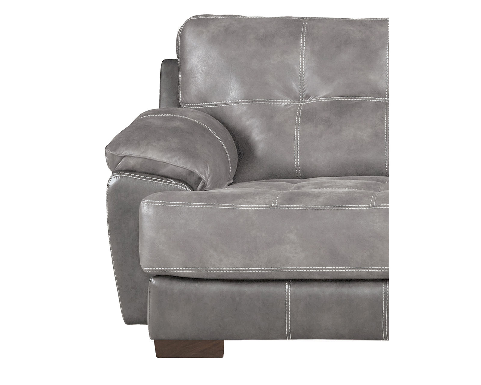 Drummond 97" Faux Leather Fabric Sofa - Includes Pillows (2 Colors) - Image 2