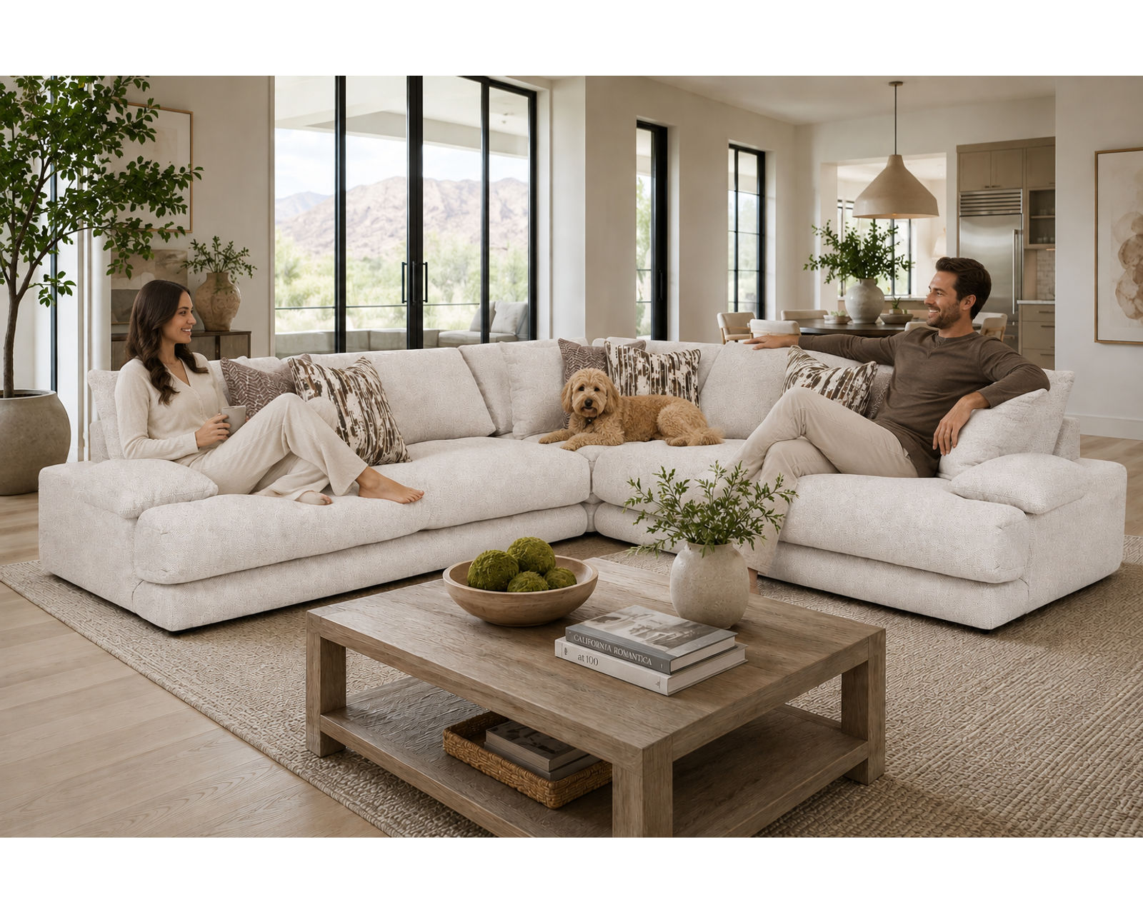 Jade 831 Three Piece Sectional with USB Charging Ports (Cloud Like Comfort) - Image 3