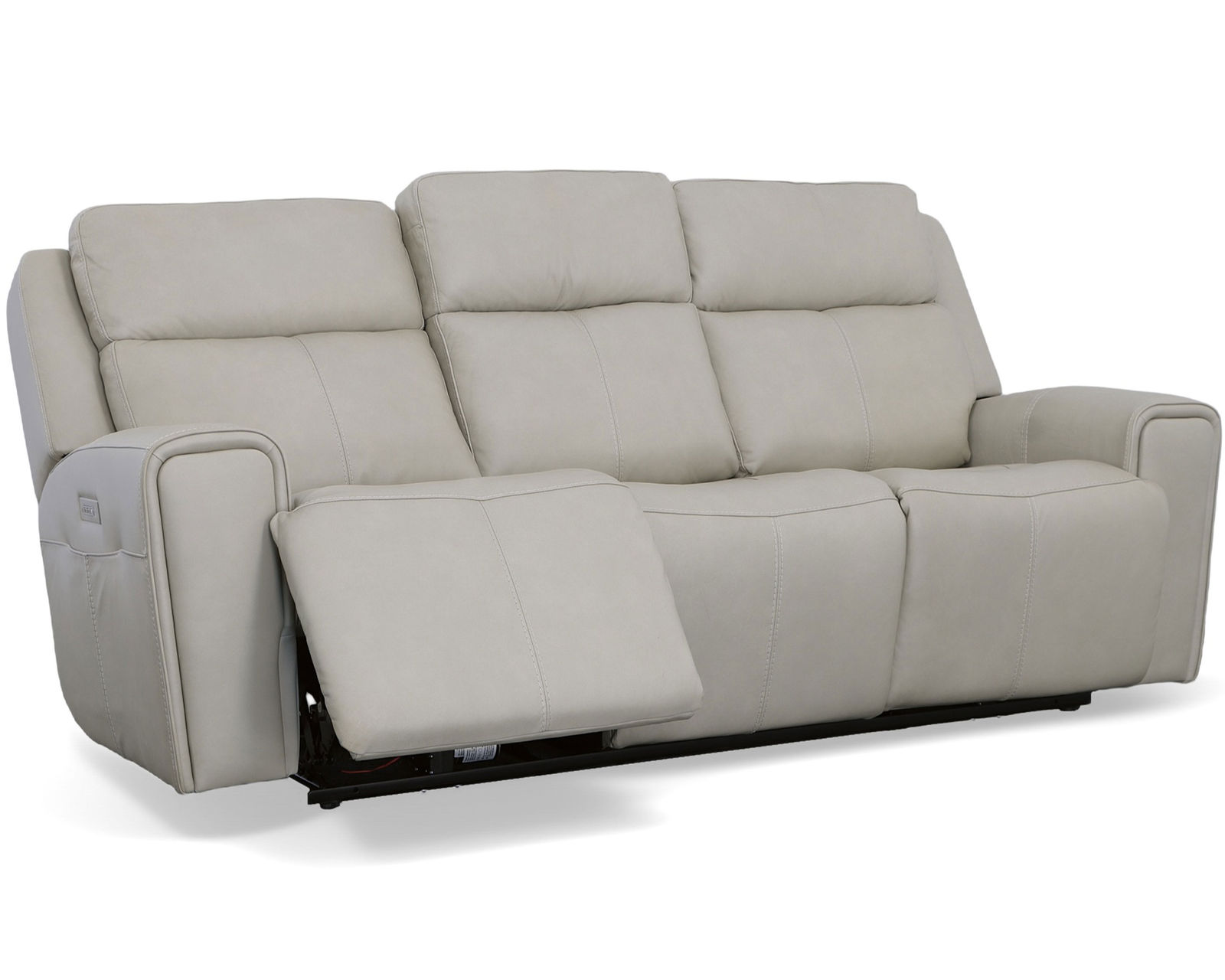 Barnett Power Reclining Loveseat with Console and Power Headrests and Lumbar (Dark Brown leather) - Image 11