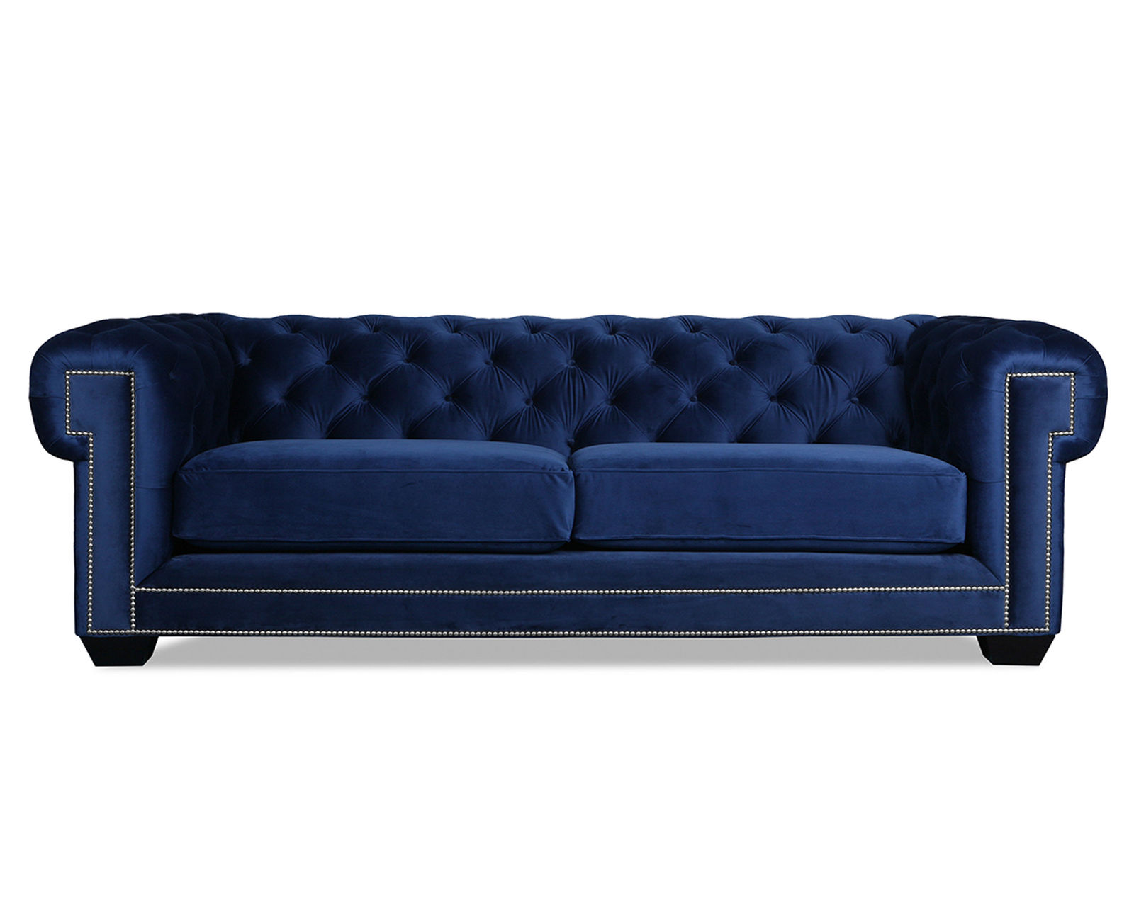 Cornell Chesterfield Tufted Sofa in Blue - 72" - 90" - 103"