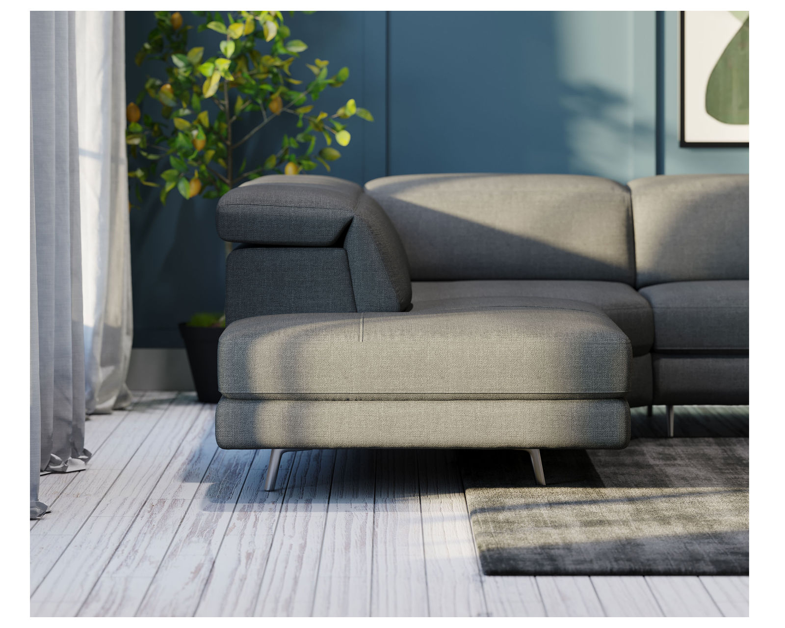 Coro C217 Stationary Fabric Sectional - Image 11