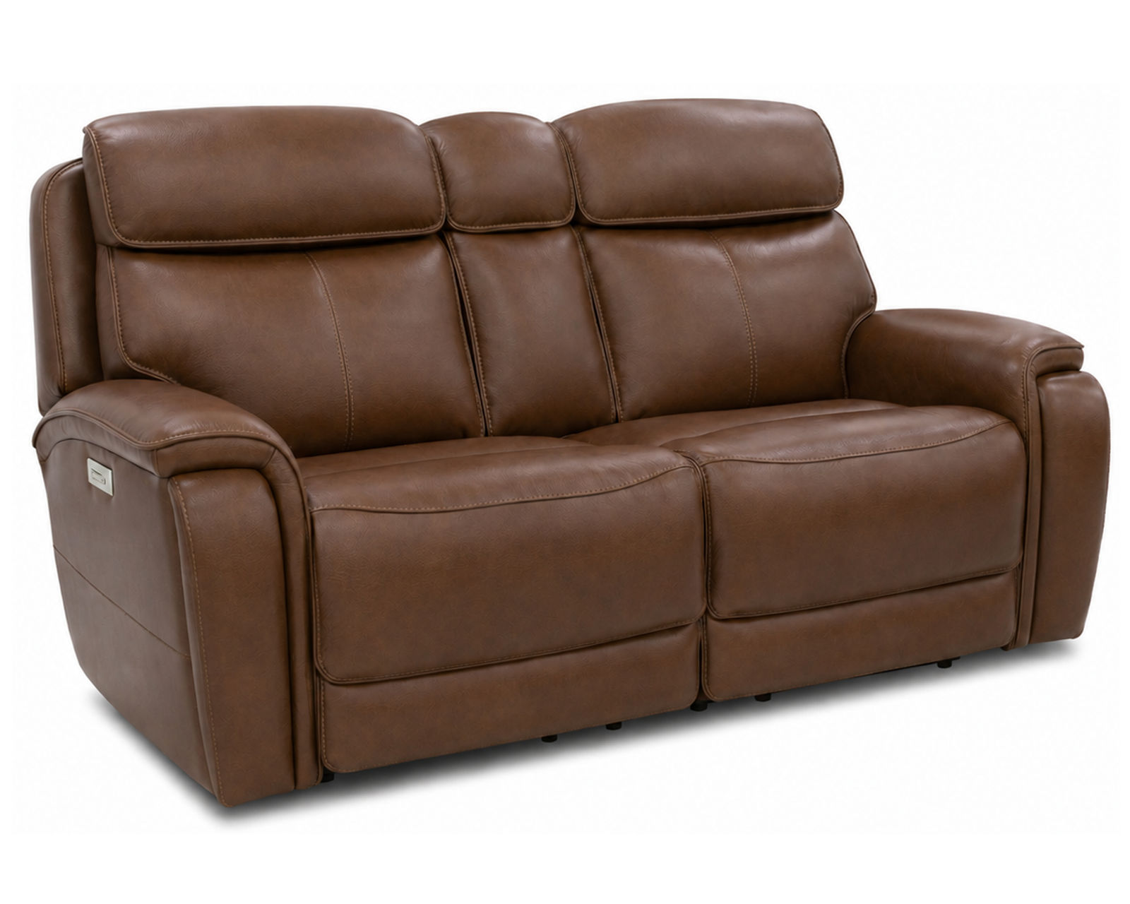 Walker 1580-72 Triple Power Leather 78" Reclining Console Loveseat (2 colors)