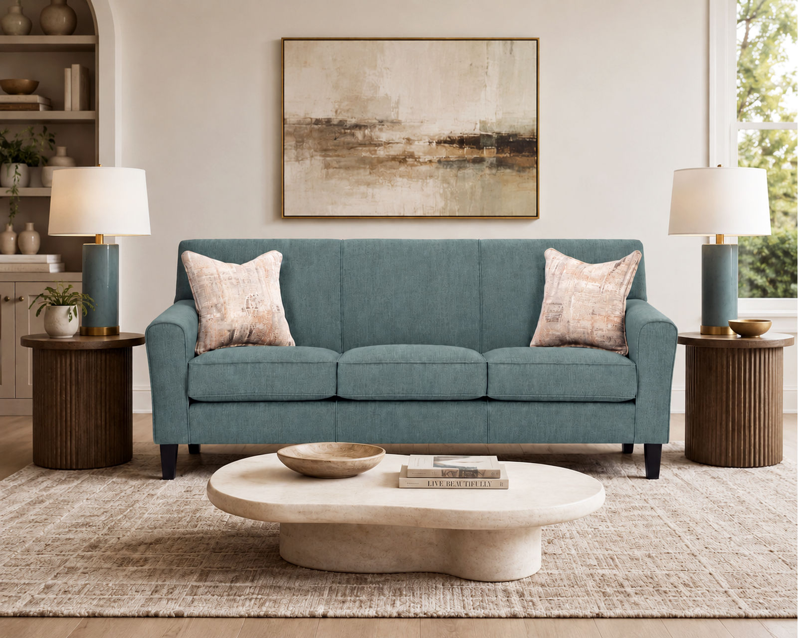 Maisie 83" Sofa (+100 fabrics) 3 wood finishes - Image 26